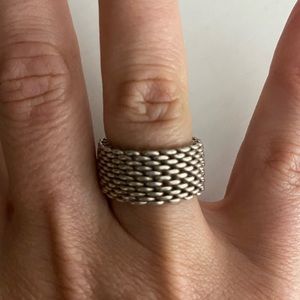 Tiffany Sterling Silver Mesh Somerset Ring